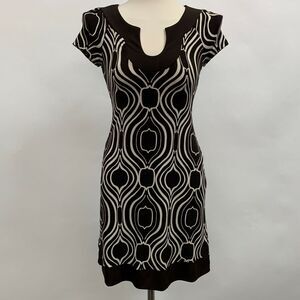 Sweet Storm Junior's Women's Sheath Dress Small Brown Beige